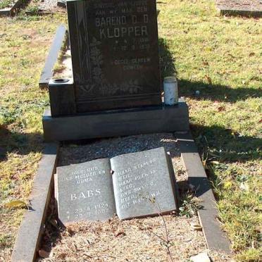 KLOPPER Barend G.D. 1916-1979 &amp; Babs 1924-1992