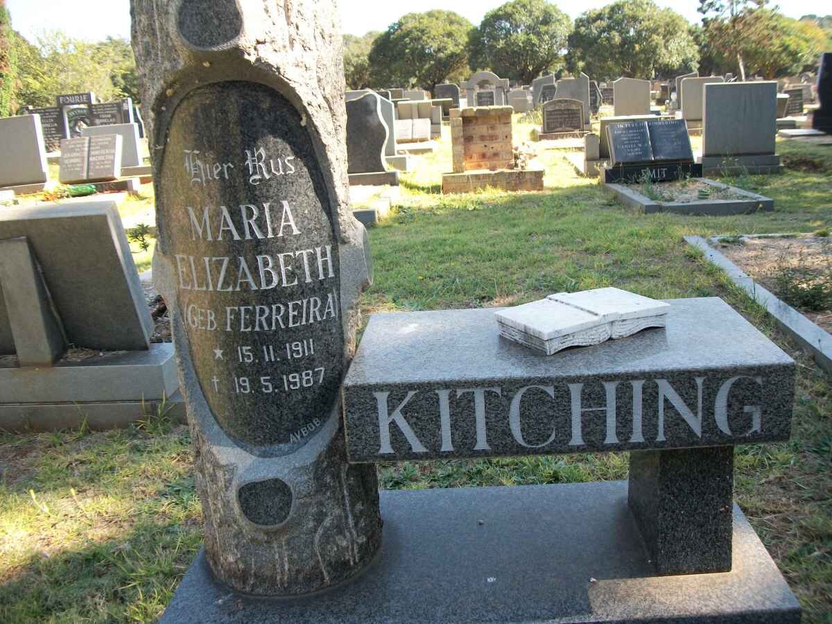 KITCHING Maria Elizabeth geb FERREIRA 1911-1987