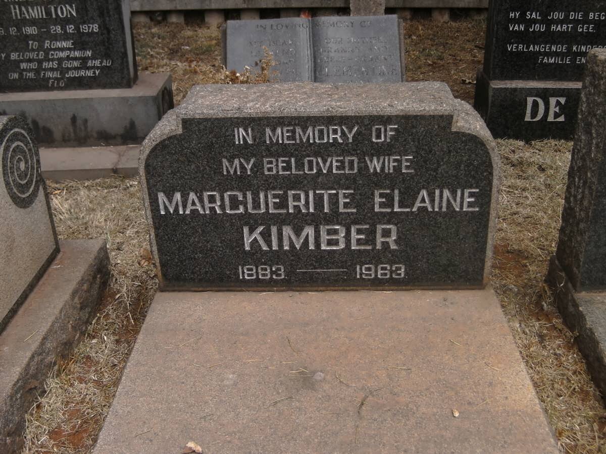 KIMBER Marguerite Elaine 1883-1963