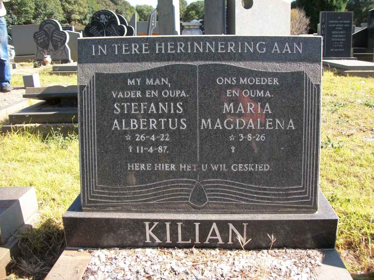 KILIAN Stefanis Albertus 1922-1987 &amp; Maria Magdalena 1926-