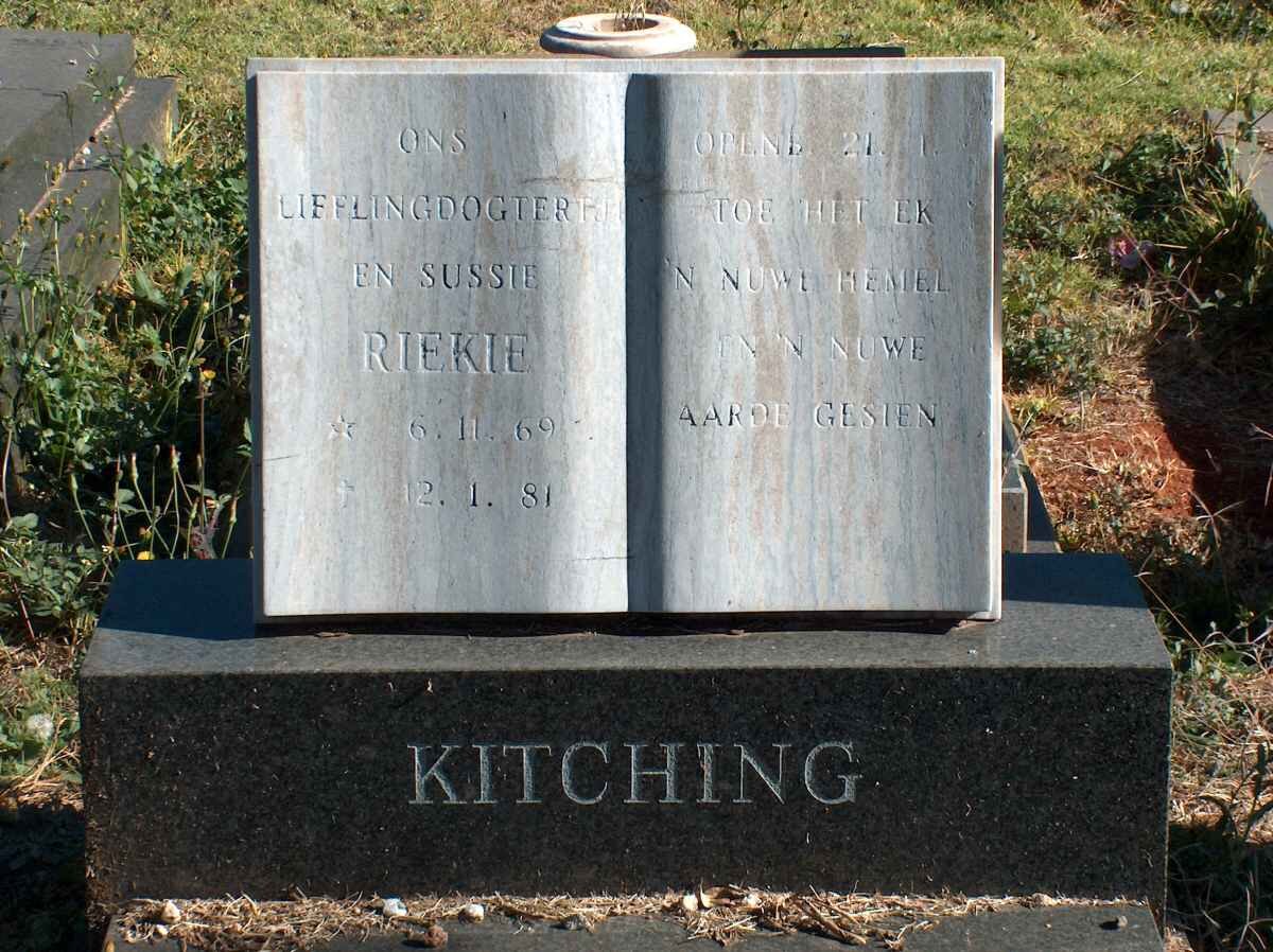 KITCHING Riekie 1969-1981