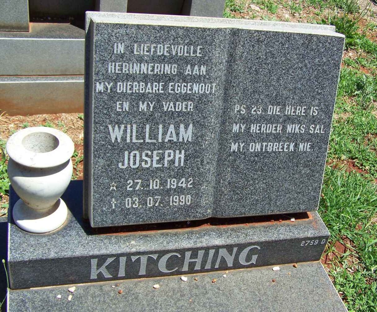 KITCHING William Joseph 1942-1990