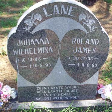 LANE Roland James 1936-1993  &amp; Johanna Wilhelmina 1948-1993 [48-93]