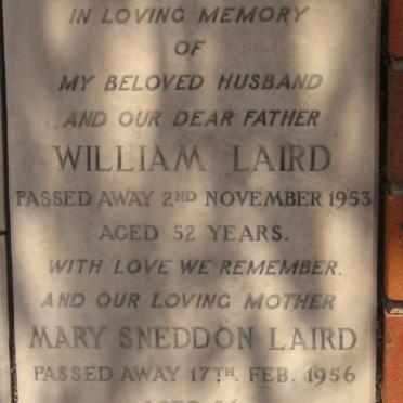 LAIRD William -1953 &amp; Mary Sneddon -1956