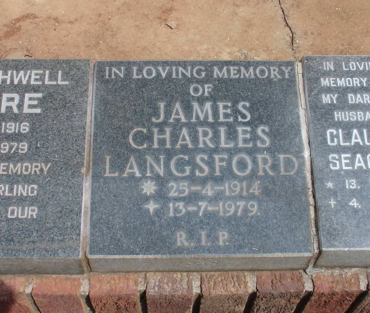 LANGSFORD James Charles 1914-1979