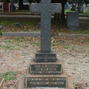 LARRATT Sidney Hugh -1936 &amp; Ann 1888-1964