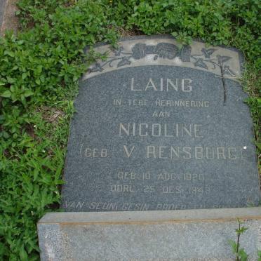 LAING Nicoline nee V.RENSBURG 1920-1948