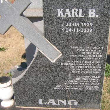 LANG Karl B. 1929-2009