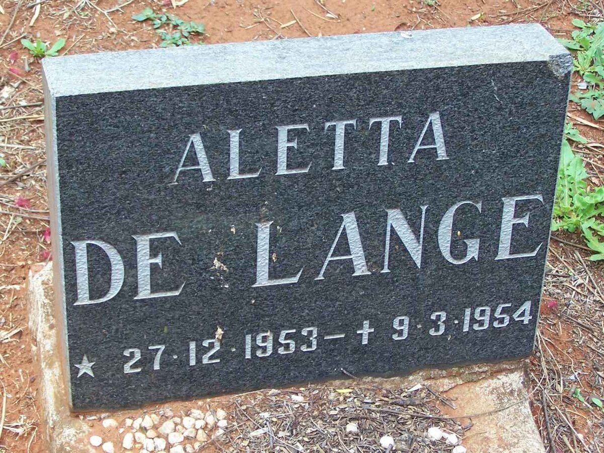LANGE Aletta, de 1953-1954
