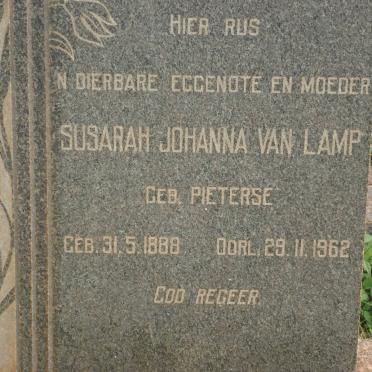 LAMP Susarah Johanna, van nee PIETERSE 1888-1962