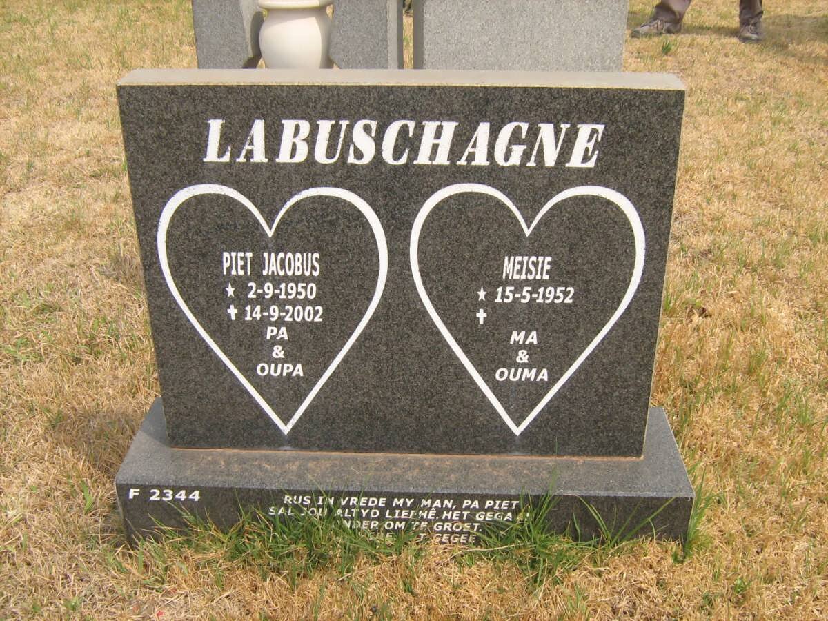 LABUSCHAGNE Piet Jacobus 1950-2002 &amp; Meisie 1952-