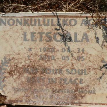 LETSOALA Nonkululeko Agnes 1950-2010