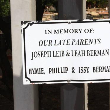 LEIB Joseph BERMAN Leah