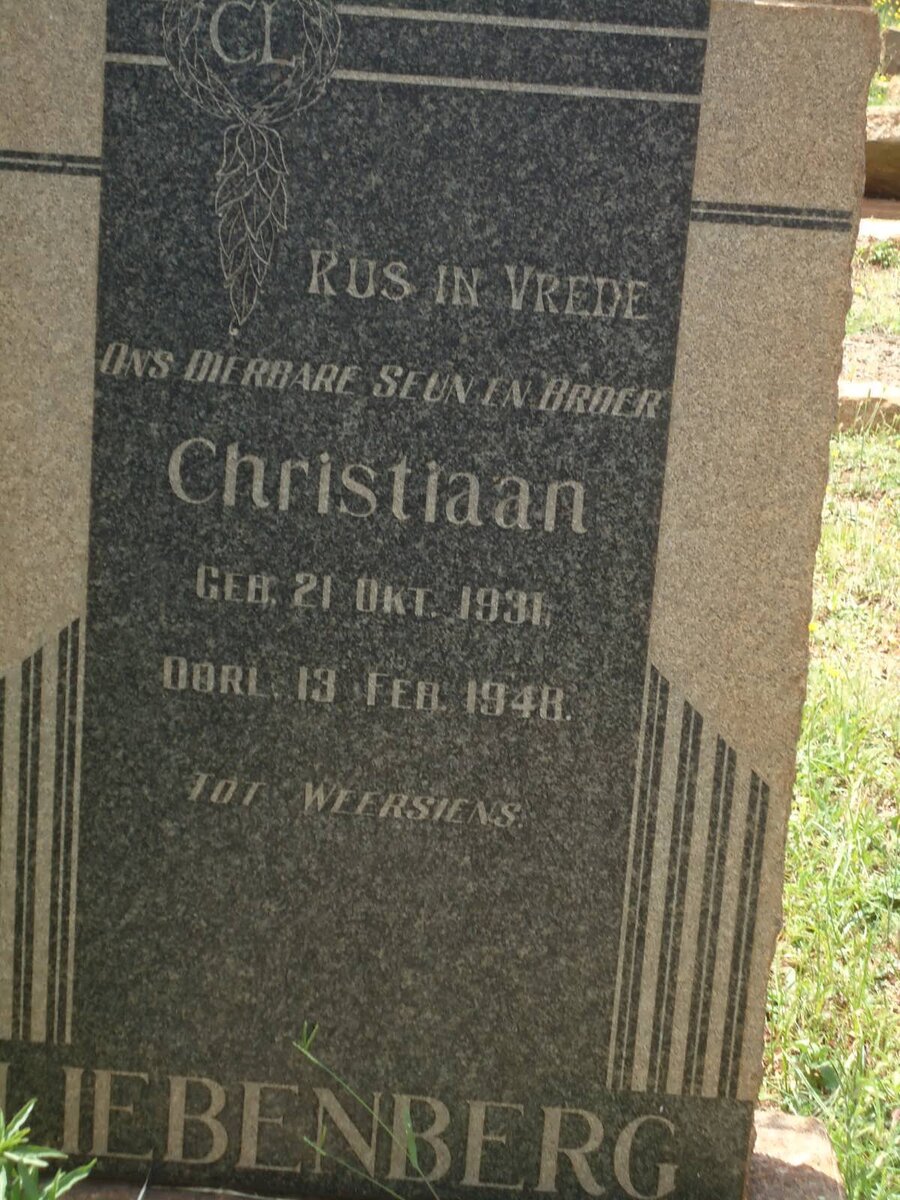 LIEBENBERG Christiaan 1931-1948