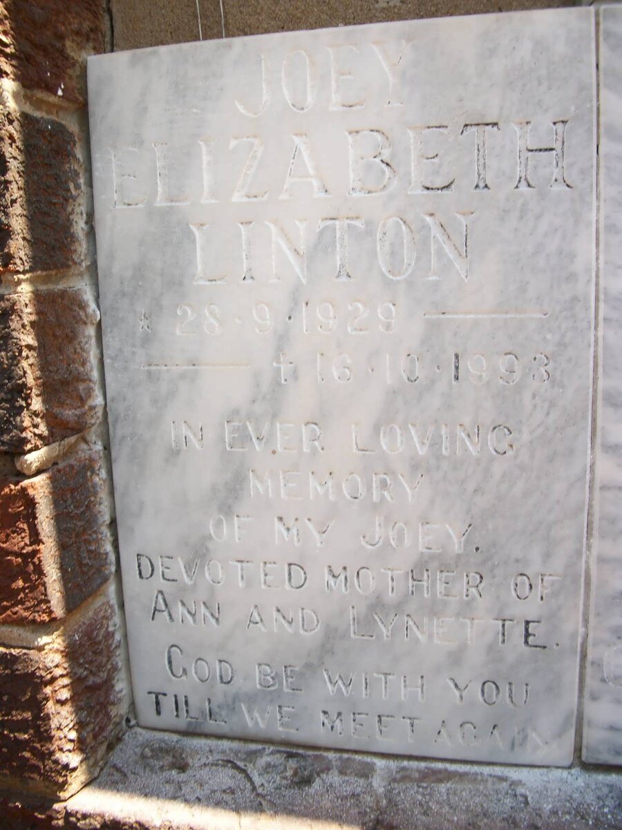 LINTON Joey Elizabeth 1929-1993
