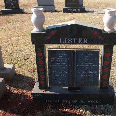LISTER Arthur Edward Hollems 1934- &amp; Christina Johanna 1936-1998