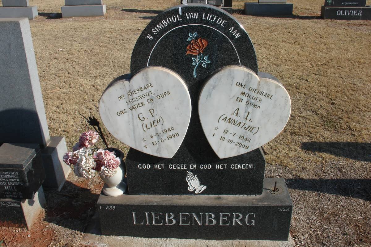 LIEBENBERG G.P. 1944-1998 &amp; A.L. 1948-2009