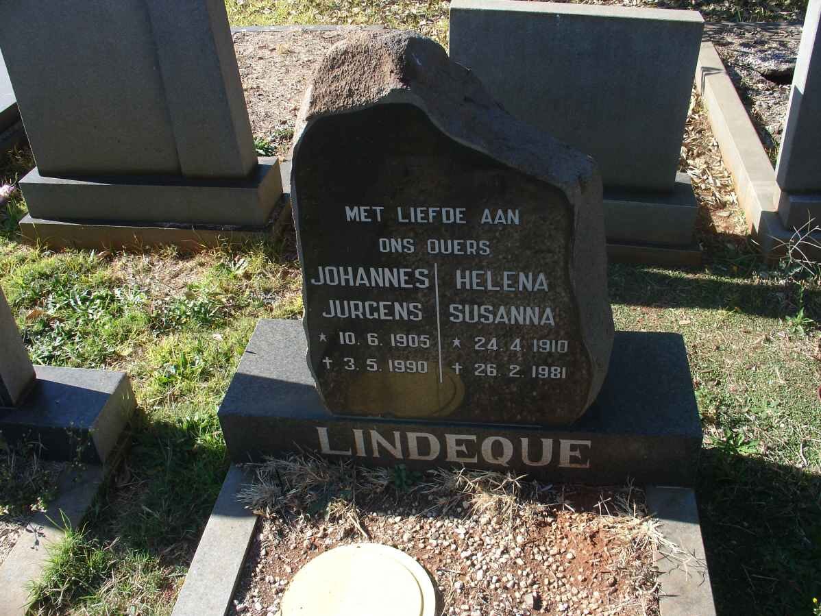 LINDEQUE Johannes Jurgens 1905-1990 &amp; Helena Susanna 1910-1981