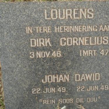 LOURENS Dirk Cornelius 1946-1947 :: LOURENS Johan Dawid 1949-1949