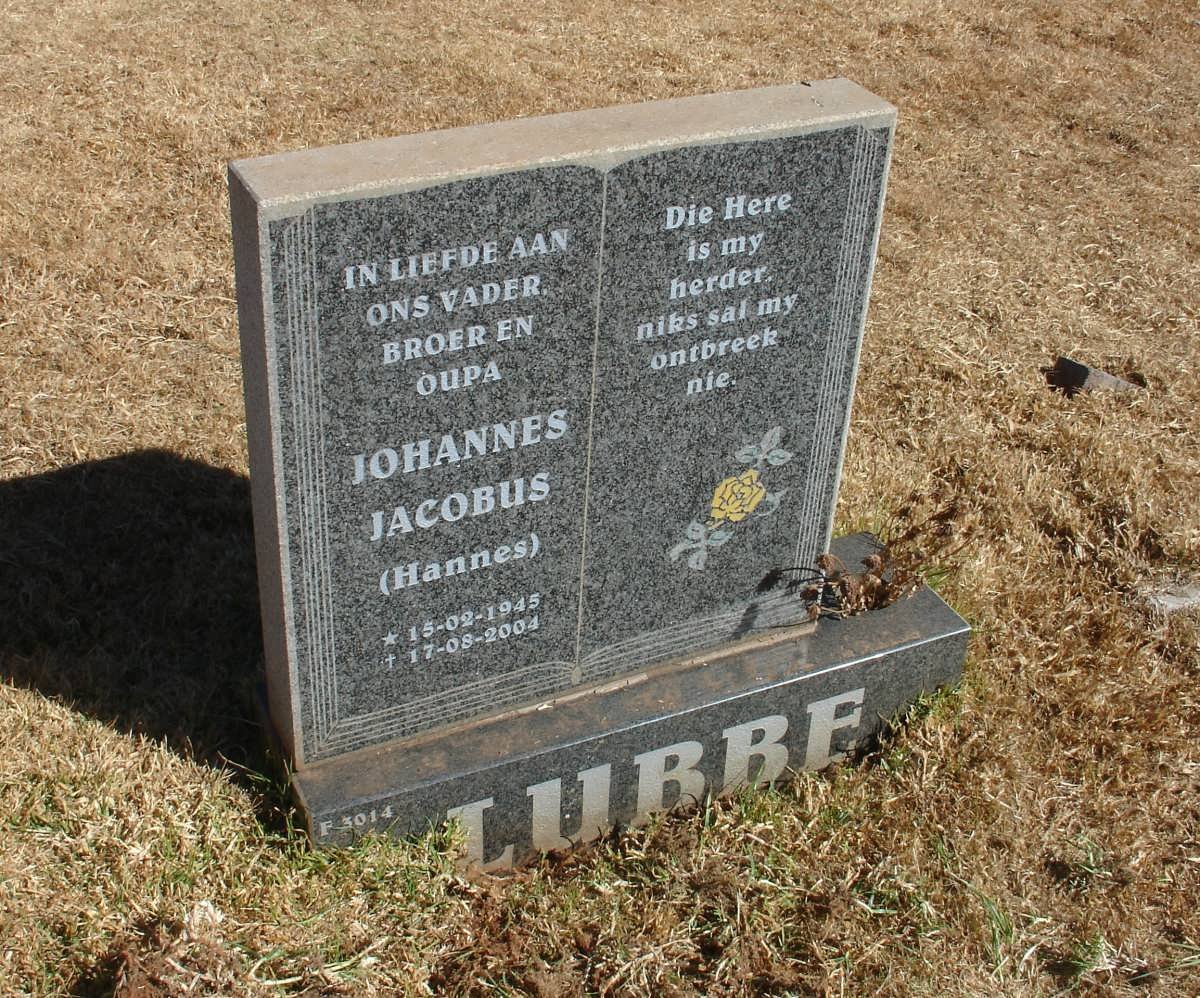 LUBBE Johannes Jacobus 1945-2004
