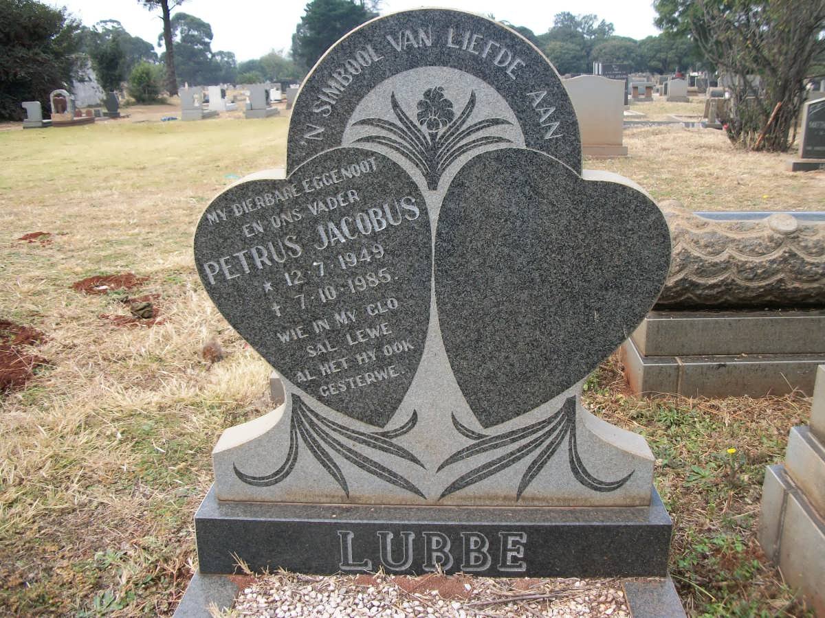 LUBBE Petrus Jacobus 1949-1985