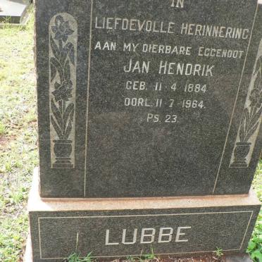LUBBE Jan Hendrik 1884-1964