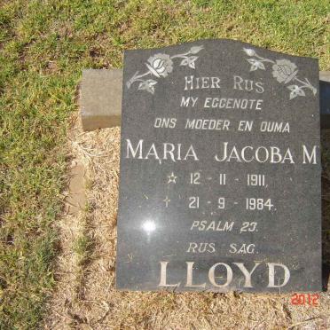LLOYD Maria Jacoba M. 1911-1984