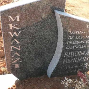 MKWANZI Sibongile Hendrieca 193?-2013