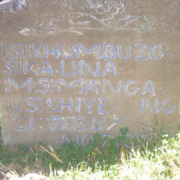 MSIMANGA Isikhumbuzo Sikalina -1968