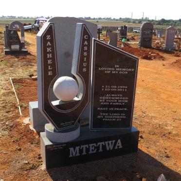 MTETWA Zakhele Cassius 1994-2011