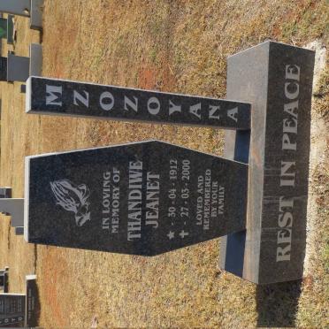 MZOZOYANA Thandiwe Jeanet 1912-2000