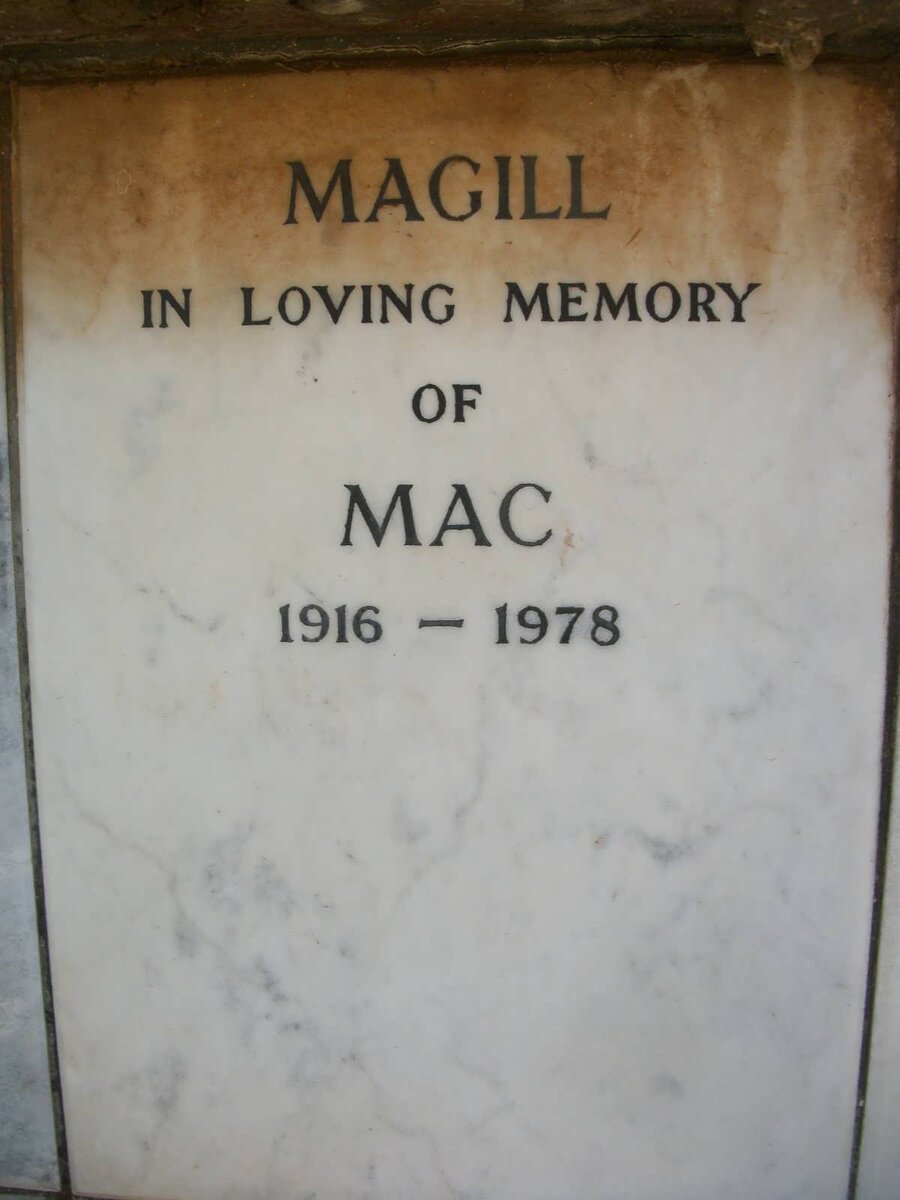 MAGILL Mac 1916-1978
