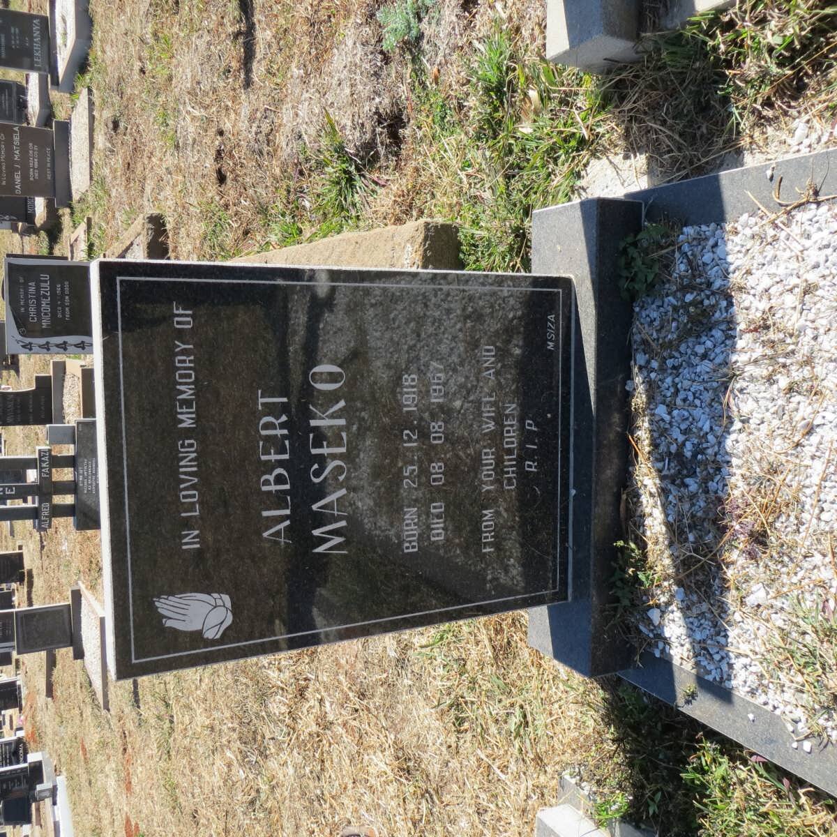 MASEKO Albert 1918-1967