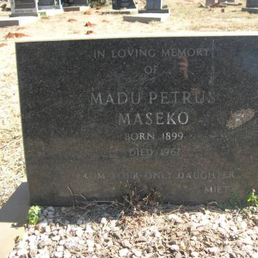MASEKO Madu Petrus 1899-1967