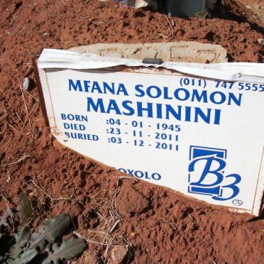 MASHININI Mfana Solomon 1945-2011