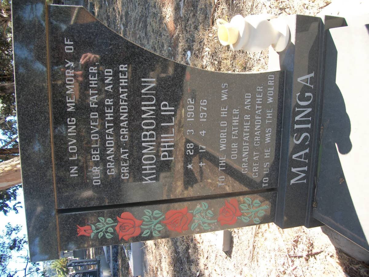 MASINGA Khombomuni Phillip 1902-1976