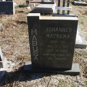 MABUZA Johannes Matreka 1919-1969