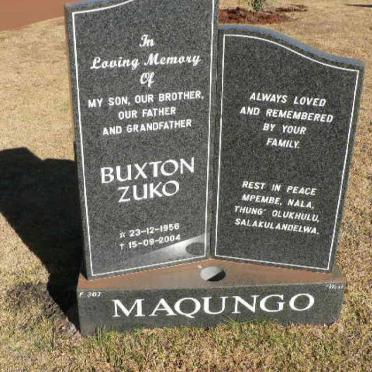 MAQUNGO Buxton Zuko 1958-2004