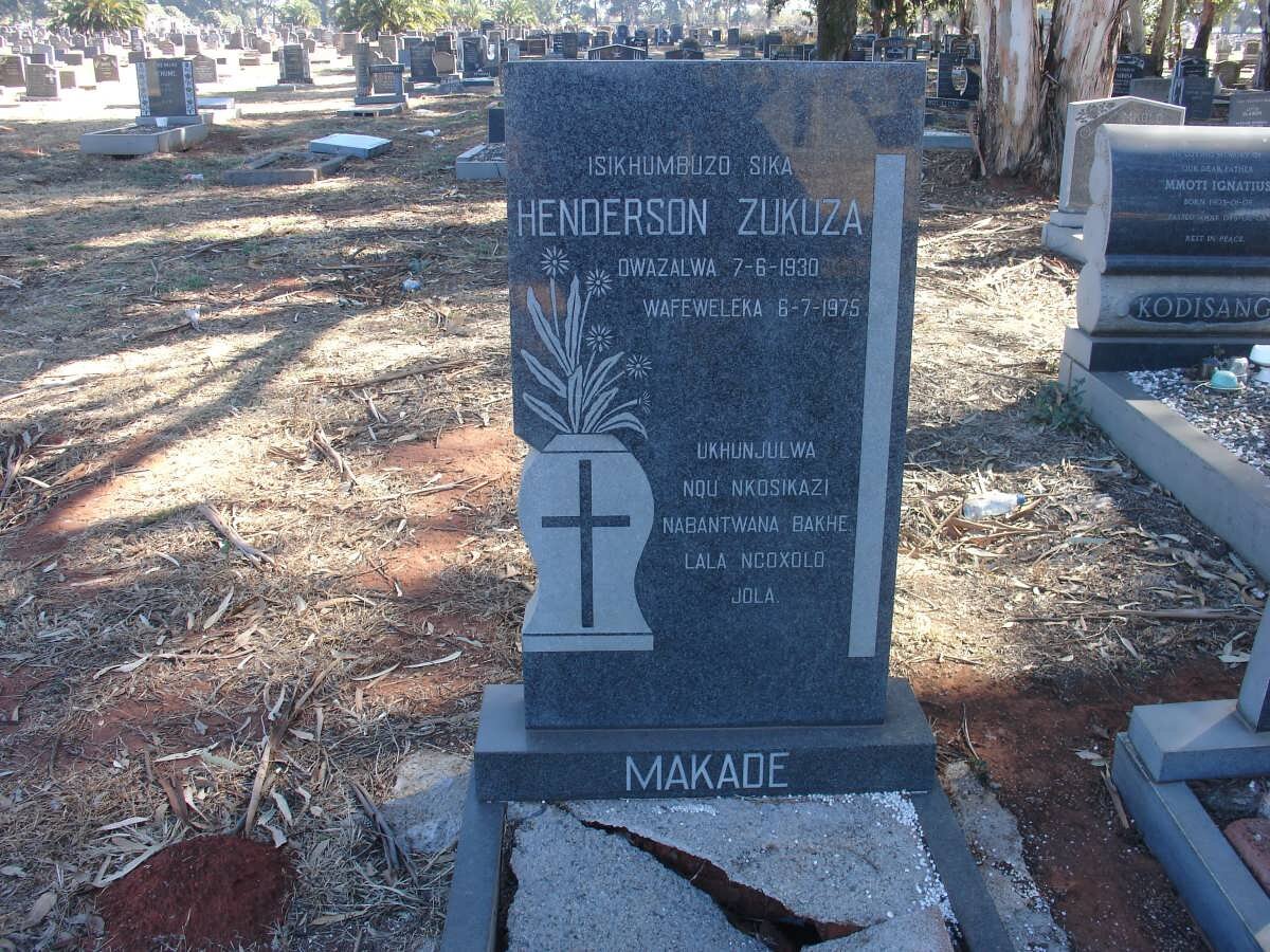 MAKADE Henderson Zukuza 1930-1975