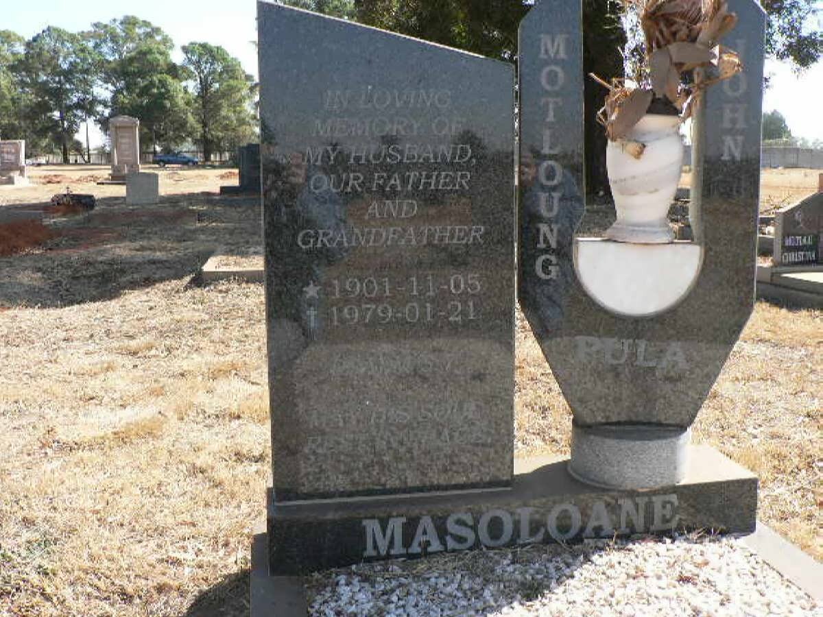 MASOLOANE Motloung John 1901-1979