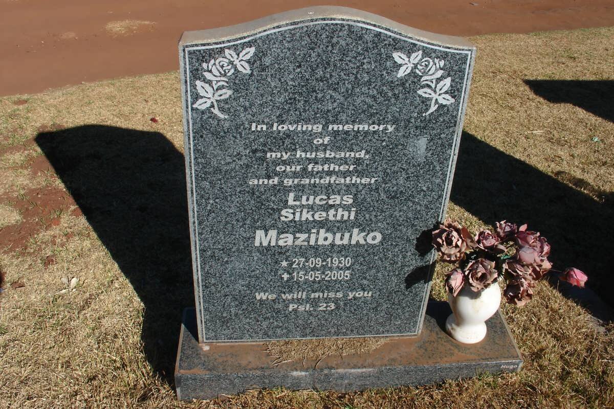 MAZIBUKO Lucas Sikethi 1930-2005