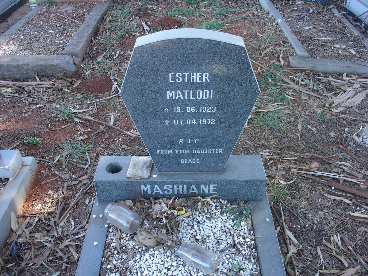 MASHIANE Esther Matlodi 1923-1972