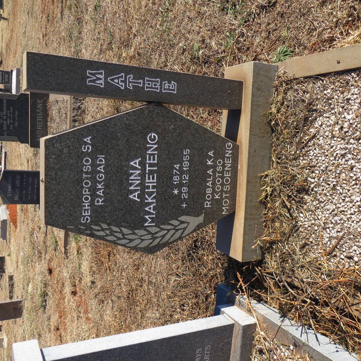 MATHE Anna Makheteng 1874-1955