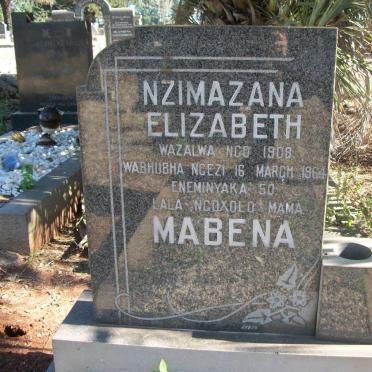MABENA Nzimazana Elizabeth 1908-1964