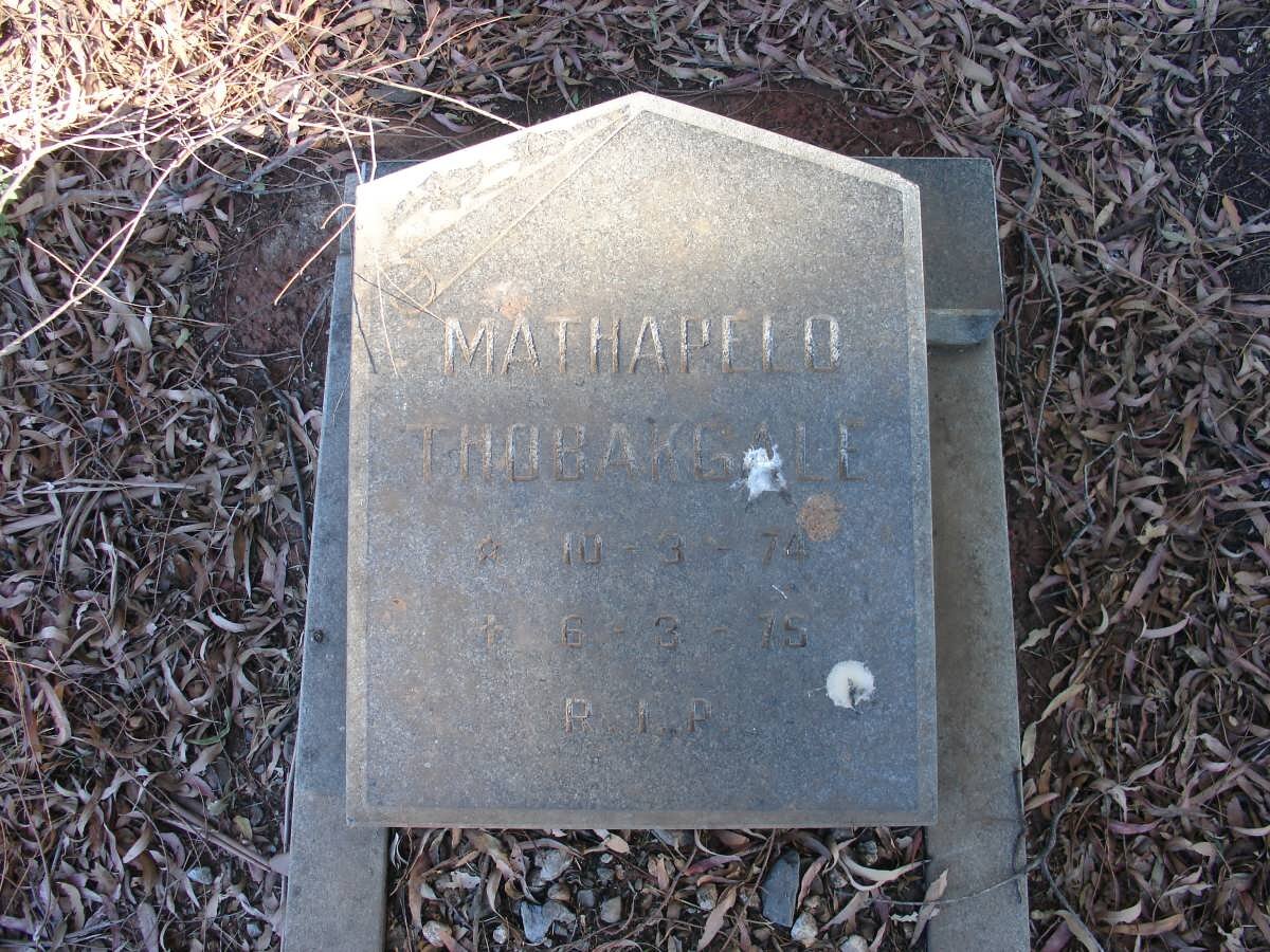 MATHAPELO Thobakgale 1974-1975