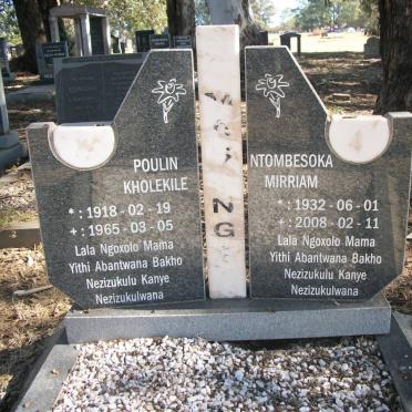 MASINGA Poulin Kholekile 1918-1965 &amp; Ntombesoka Mirriam 1932-2008