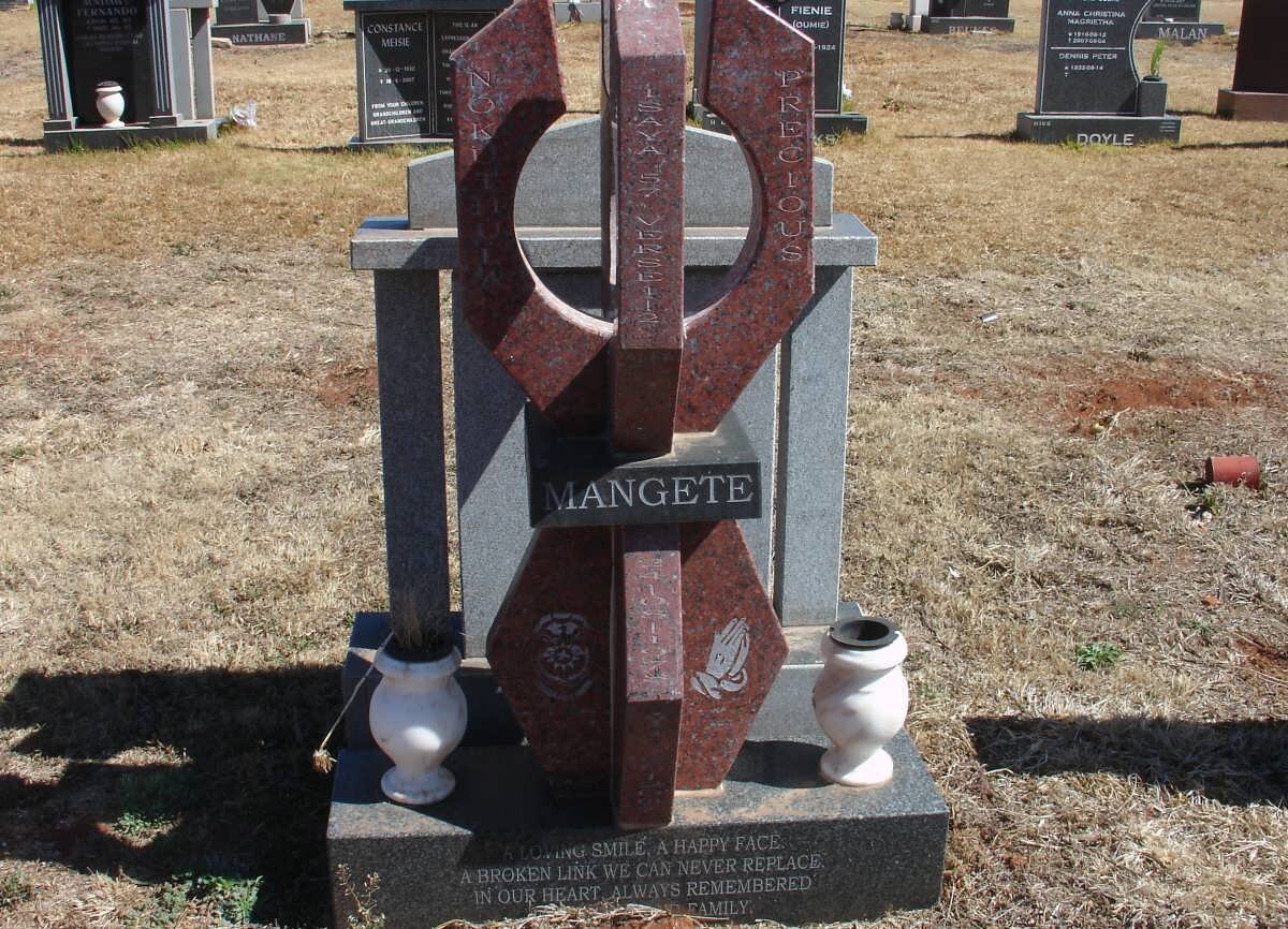 MANGETE Nkouthula Precious 1972-2007