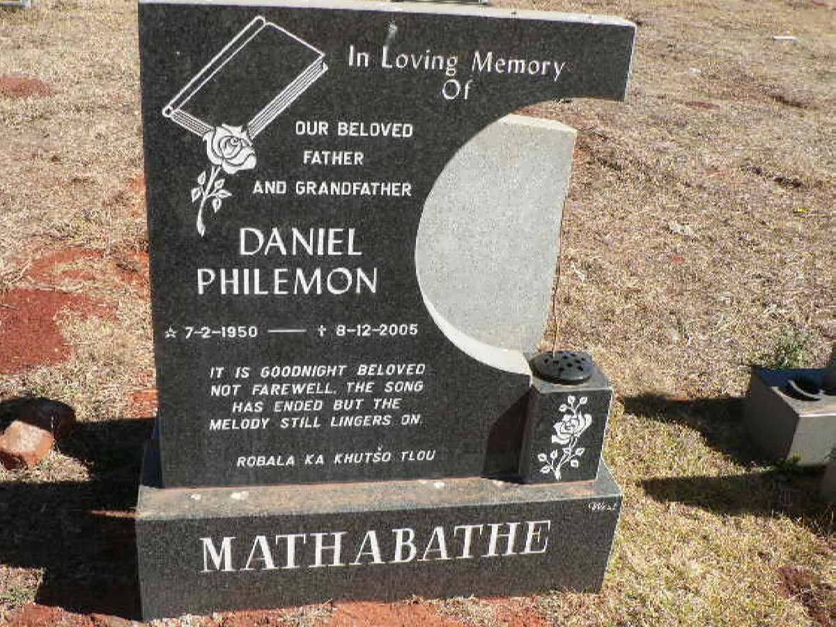 MATHABATHE Daniel Philemon 1950-2005