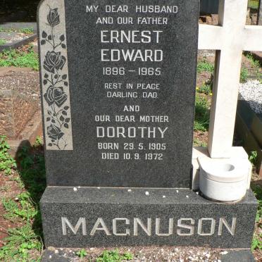 MAGNUSON Ernest Edward 1896-1965 &amp; Dorothy 1905-1972