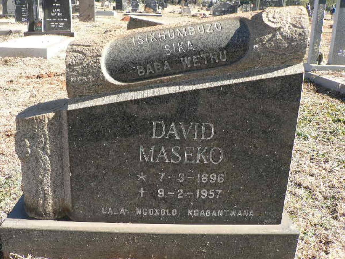 MASEKO David 1896-1957